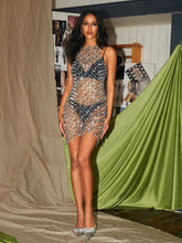 Aloha Halterneck Rhinestone Body Chain Dress